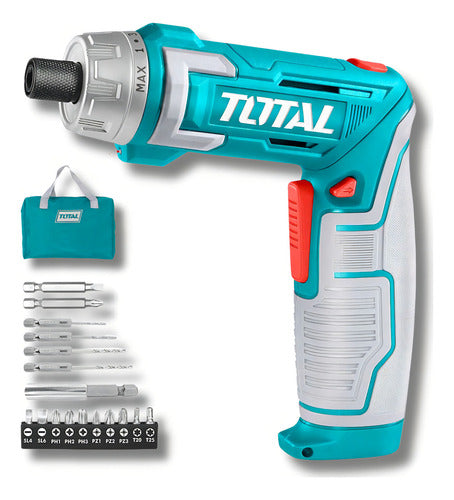 Atornillador Inalámbrico 8V Total + 17 Pzs TSDLI0802