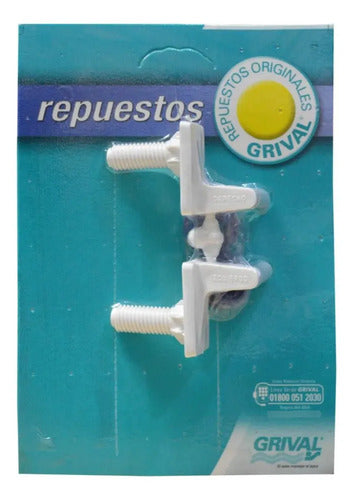 Tornillos Tapa Inodoro x2 Blanco Grival 010920001