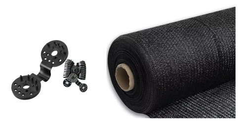 Polisombra Negra 80% 4m x100m + 100 Broches