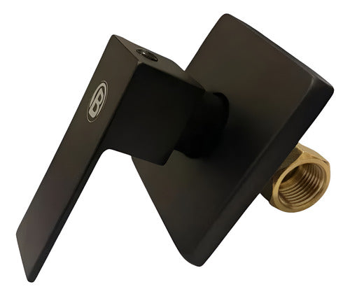 Registro Ducha Cuadrado Negro Boccherini YW419-07