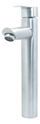 Llave Lavamanos Monocontrol Satinada Alta 30cm Uduke HT2037