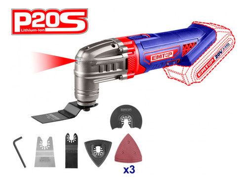 Multiherramienta Oscilante 20V EMTOP ELMF2022 No Incluye Batería ni Cargador