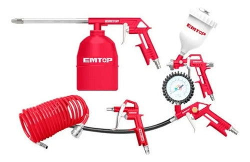 Kit Herramientas Neumáticas x5 Pzs EMTOP ULATLS0503
