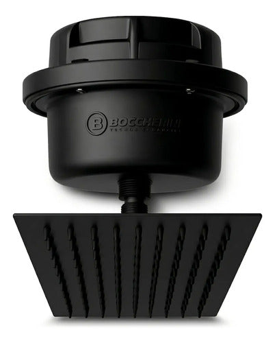 Ducha Eléctrica Fusion + Regadera 6" Negra Boccherini