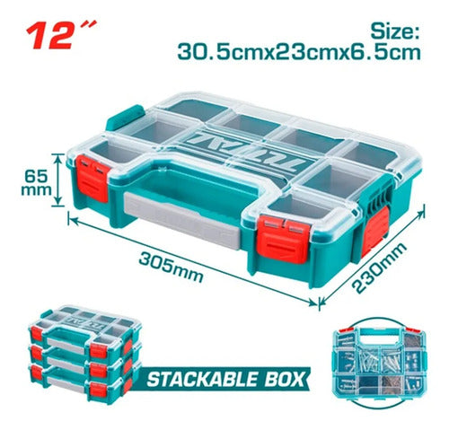 Caja Organizadora 12" Plástica Apilable Total TPBX1121