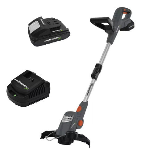 Guadaña Inalámbrica Gladiator 18v Kit ¡garantía 1 Año! Naranja/gris