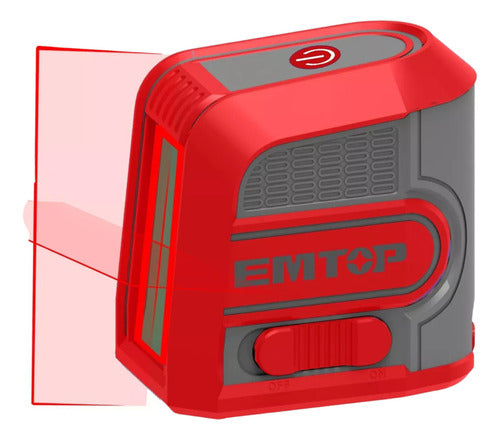 Nivel Láser Rojo 15m 2 Líneas EMTOP ESLE1M03