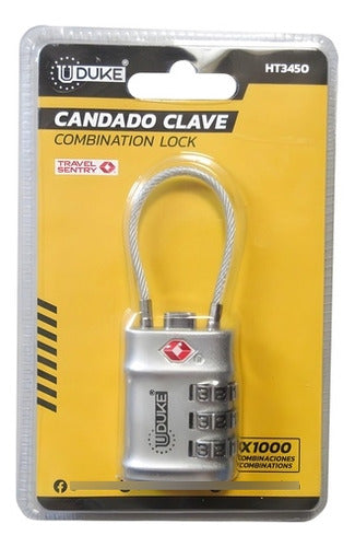 Candado Guaya Clave 3 Dígitos Uduke HT3450