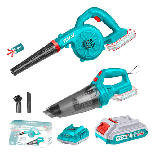 Sopladora + Aspiradora De Mano Inalambrica Total