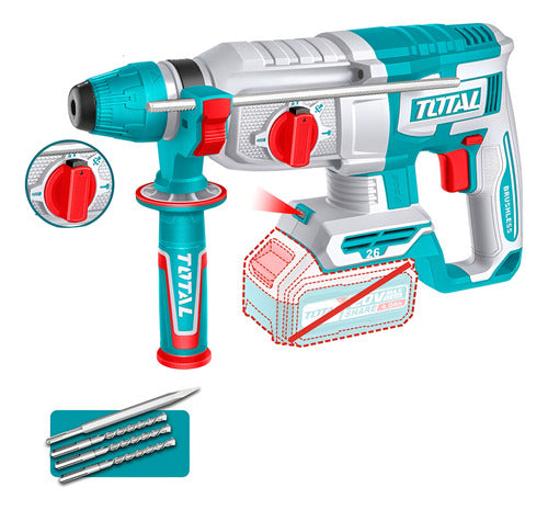 Rotomartillo SDS Plus 1" 20V 2.5J Total TRHLI20268 No Incluye Batería ni Cargador